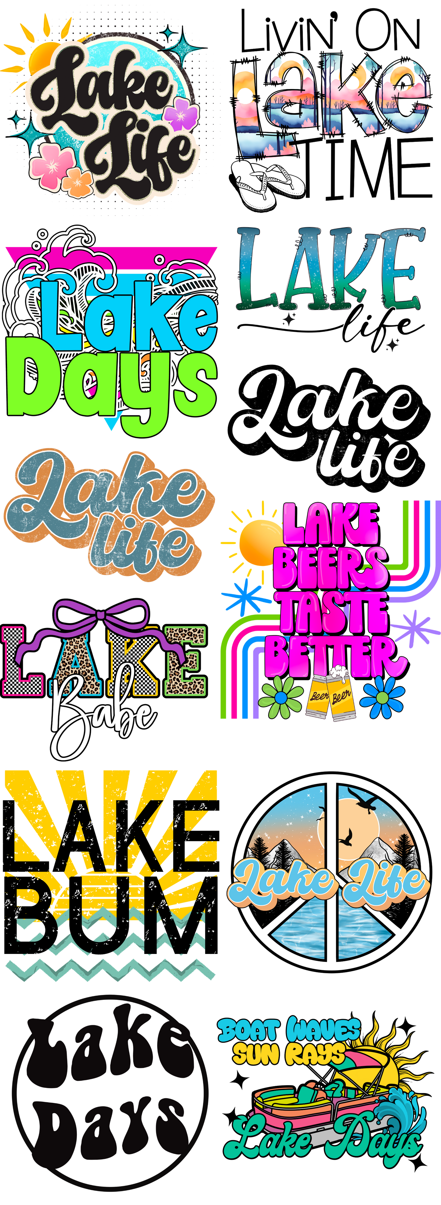 Lake Life PREMADE Gangsheet 60 inches