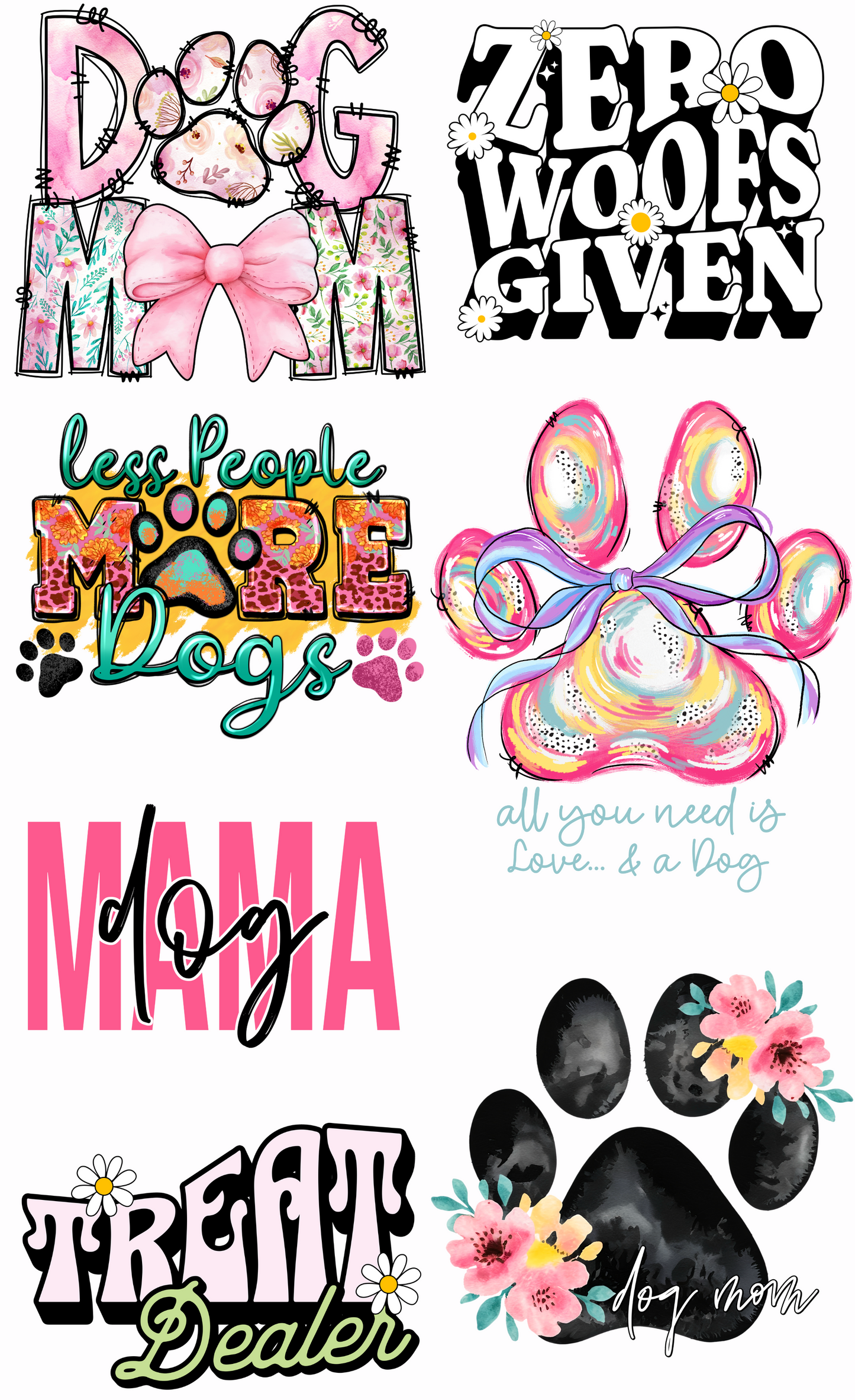 Dog Mom 36-inch premade gang sheet