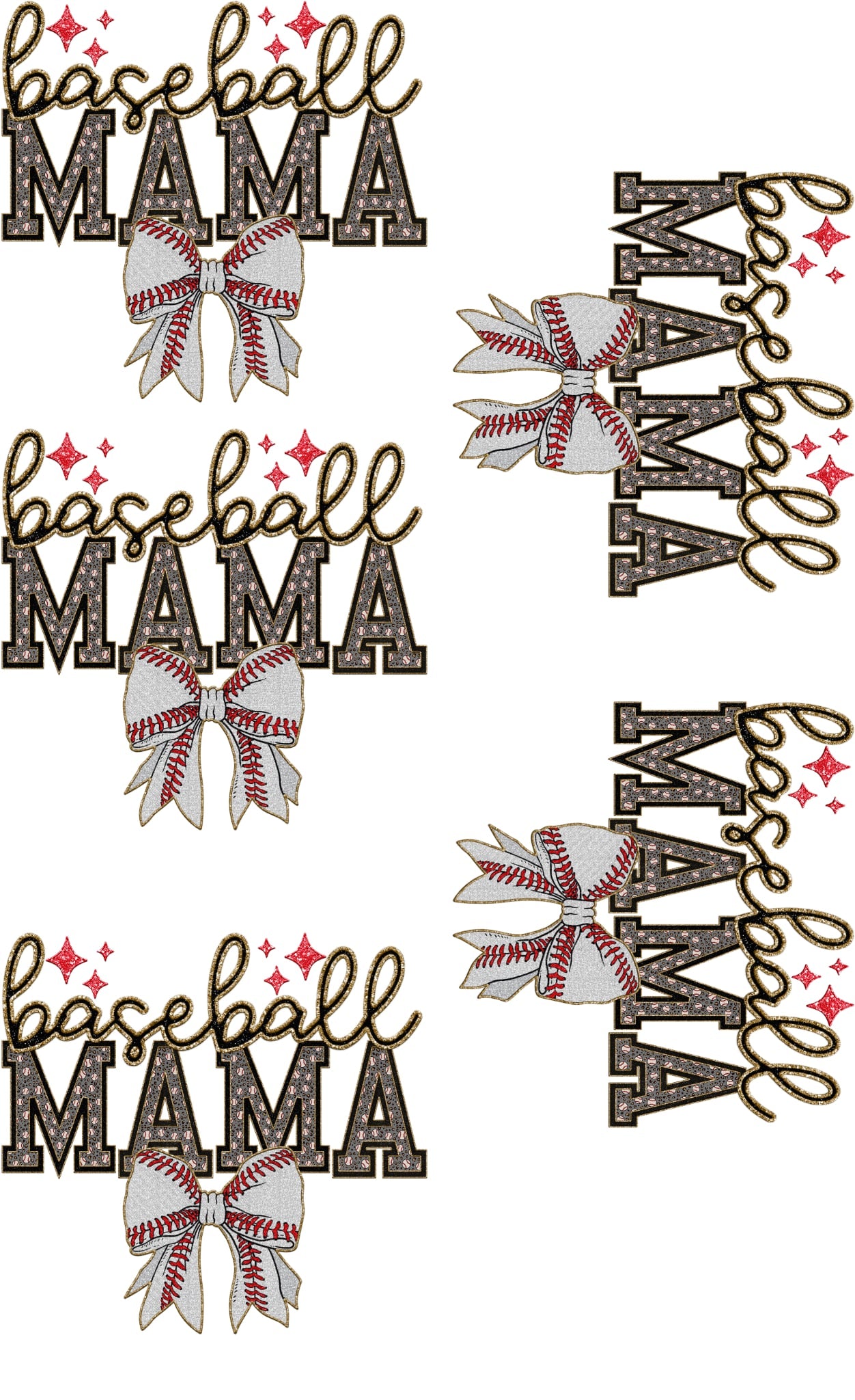Baseball Mama 36-inch premade gang sheet