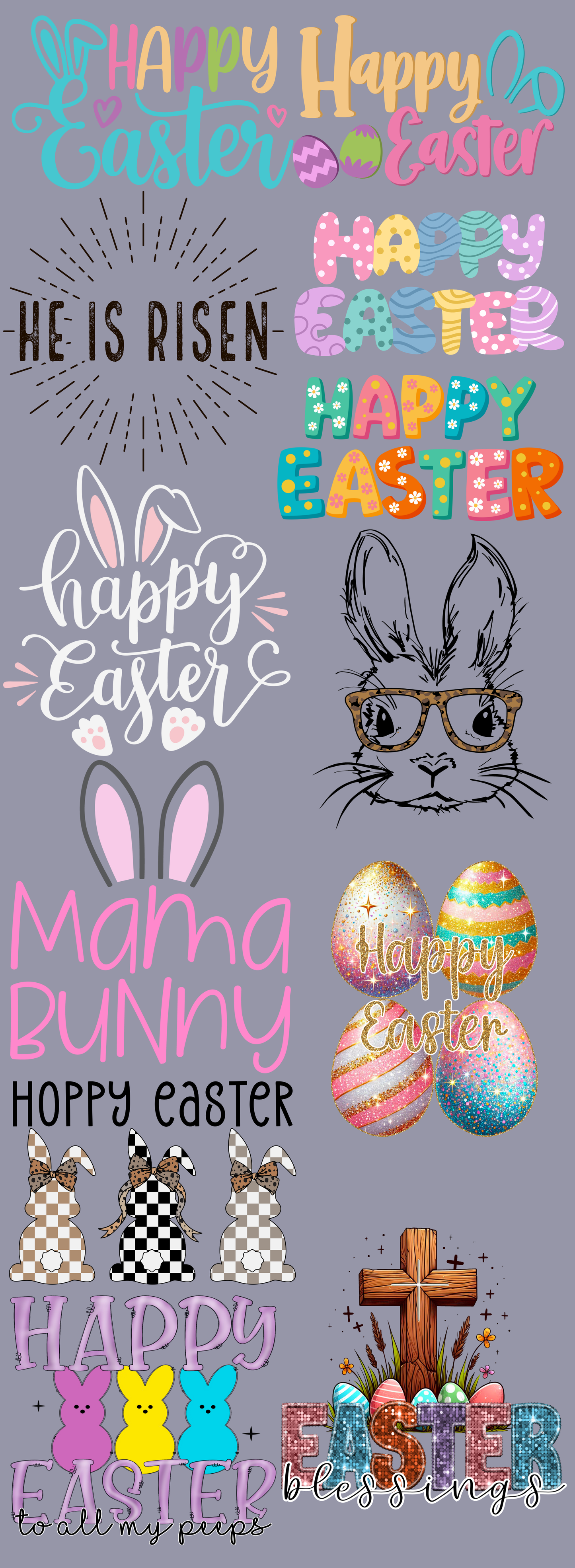 Easter PREMADE Gangsheet 60 inches