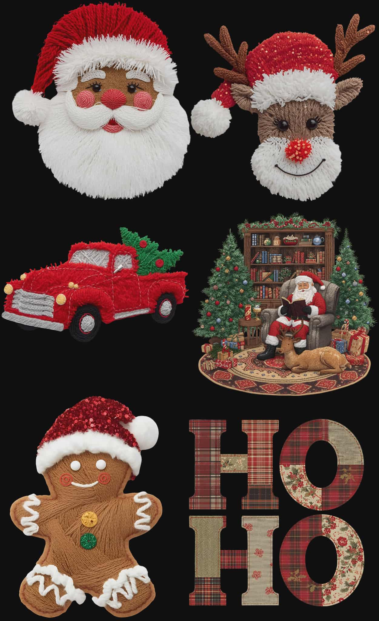 #2 Yarn Viral Designs Christmas Premade 36 inch