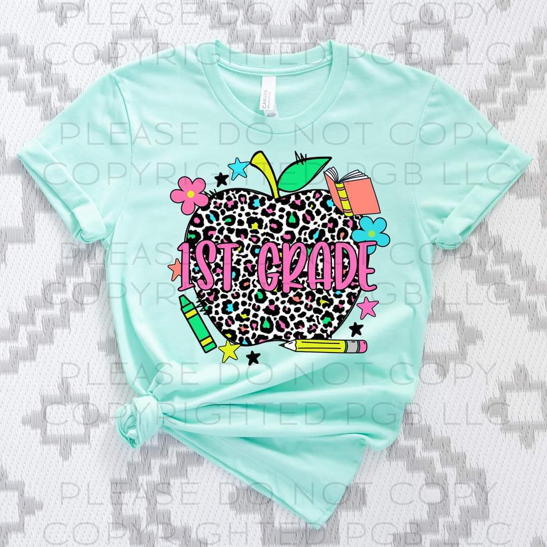 1st Grade Apple Tee