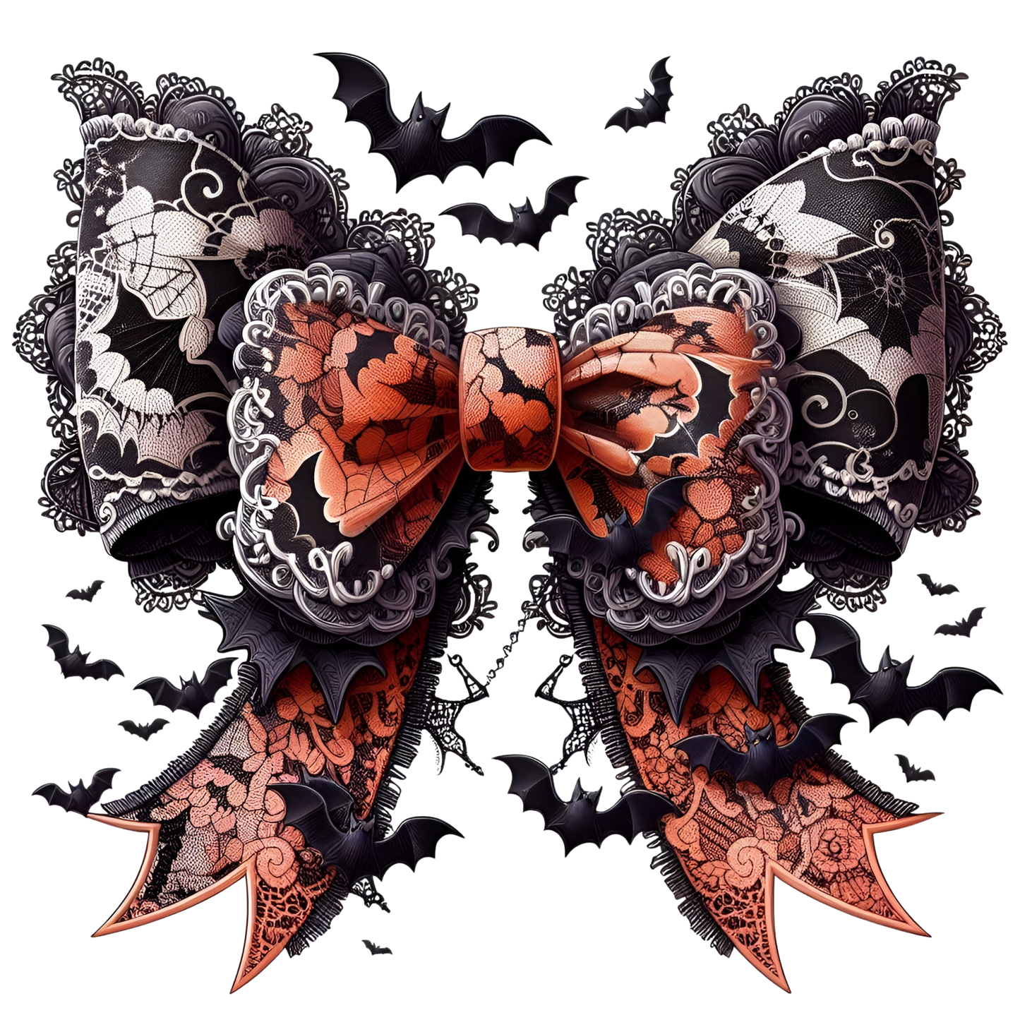 UVDTF Lace Halloween Bow UVDTF transfer