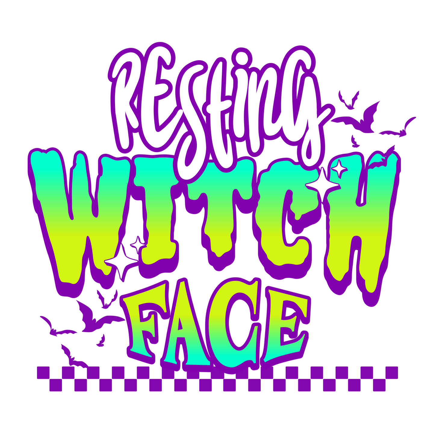 UVDTF Resting Witch Face UVDTF transfer