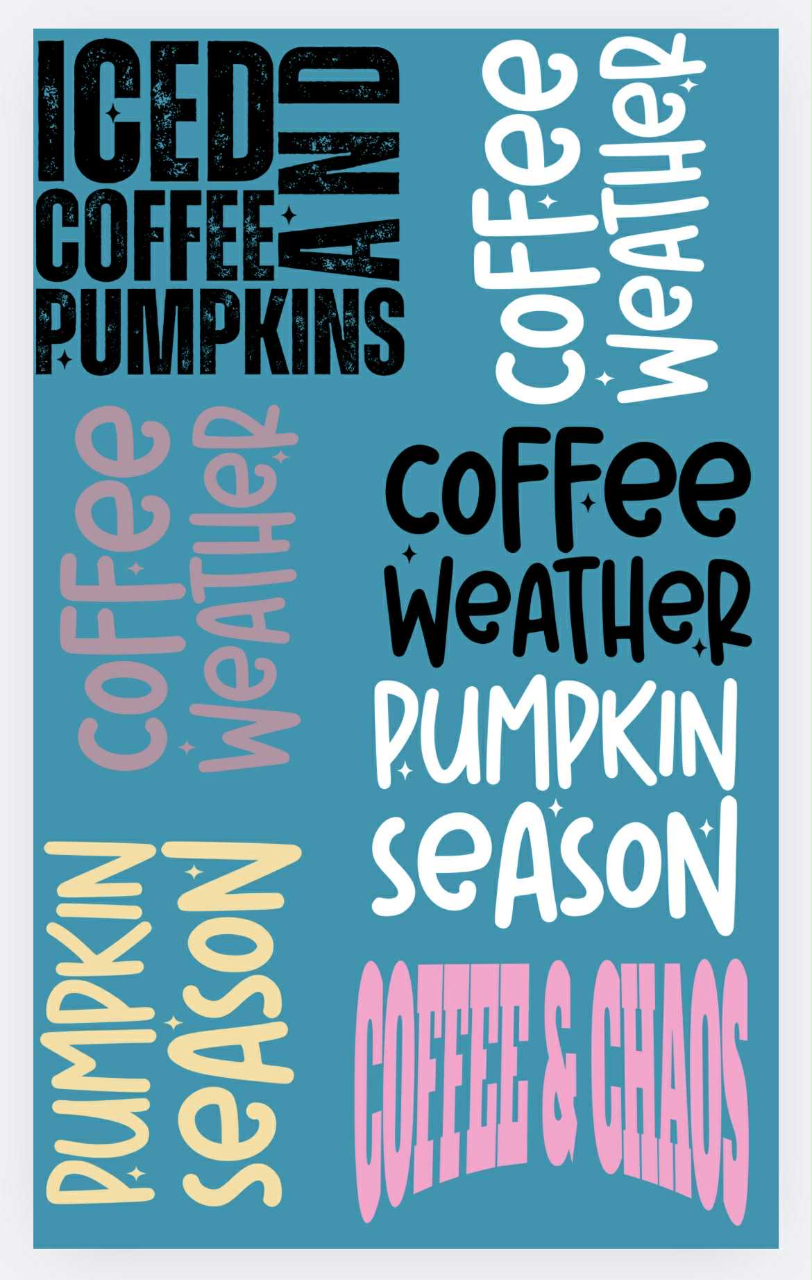 Let's get coffee for fall Premade 36 inch