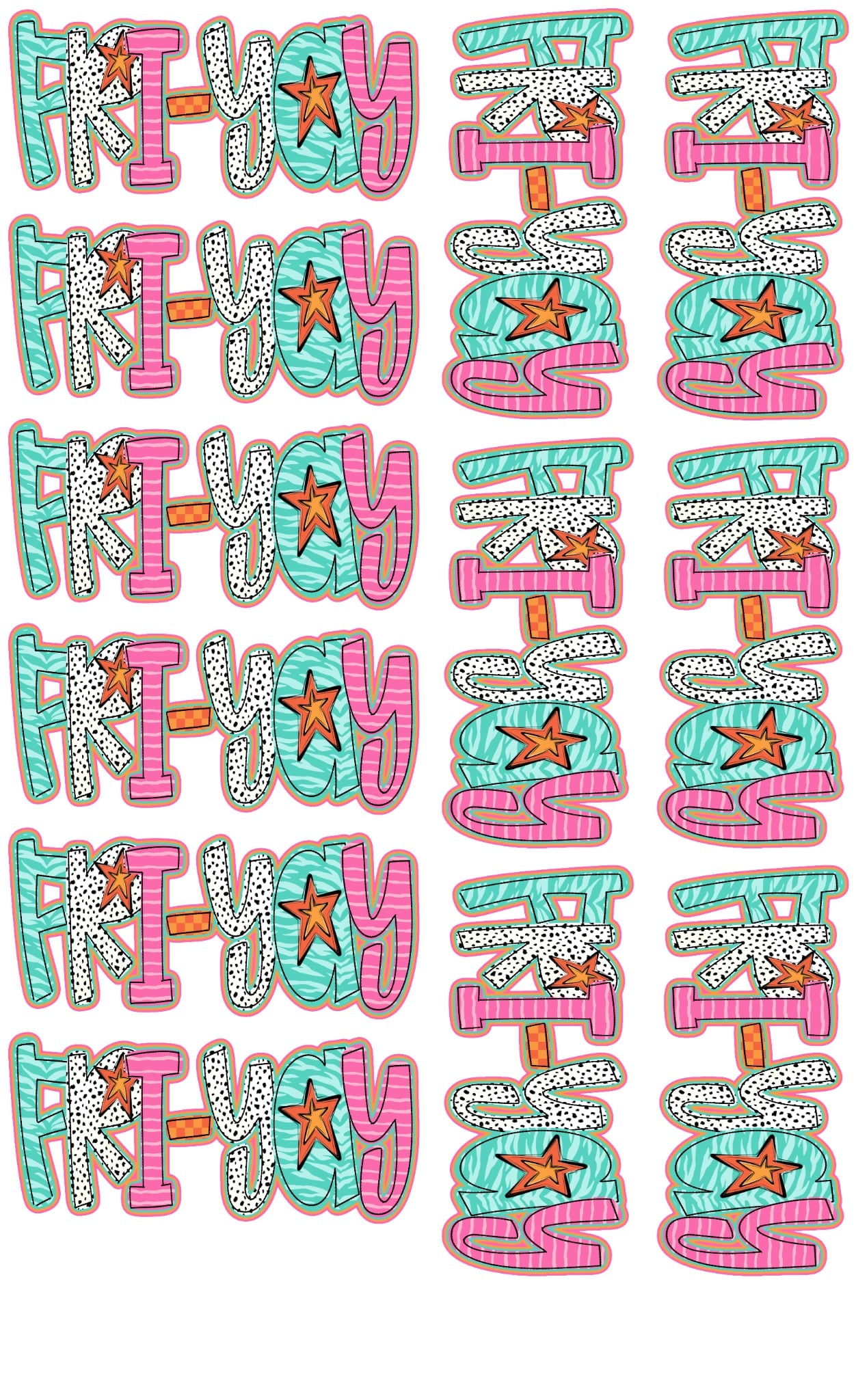 Fri Yay 36-inch premade gang sheet