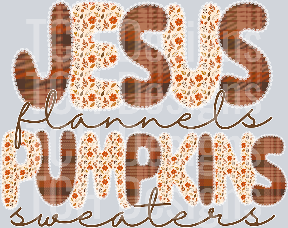 JESUS FLANNELS PUMPKINS SWEATERS