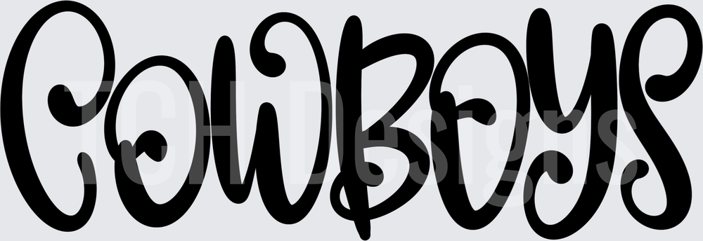 Cowboys Bold Bubble Graffiti Style Lettering