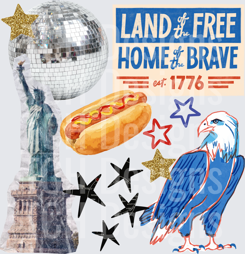 4TH OF JULY VINTAGE COLLAGE
