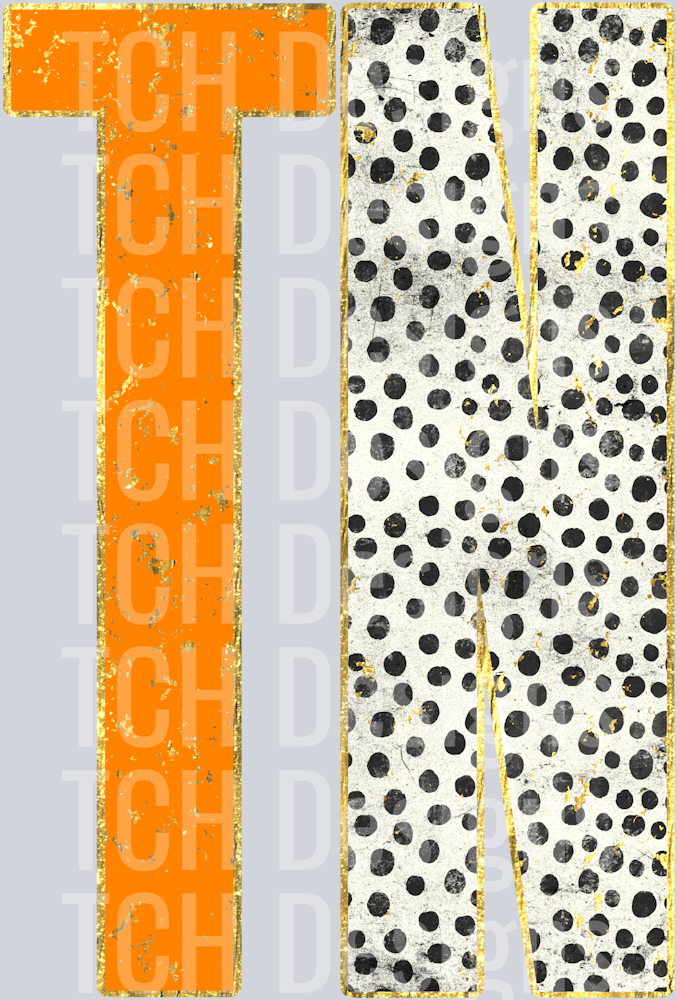 TN_Tennessee_Distressed_Metallic_Gold_Dotty