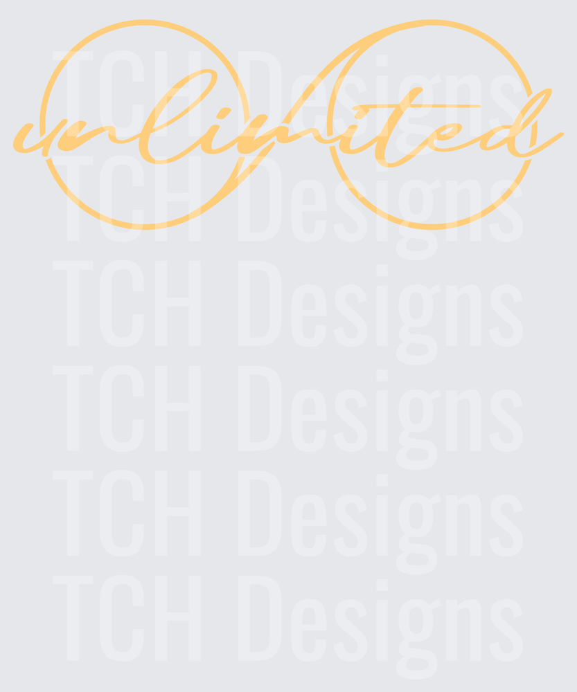 Unlimited Cursive Script Infinity Symbol Gold Design