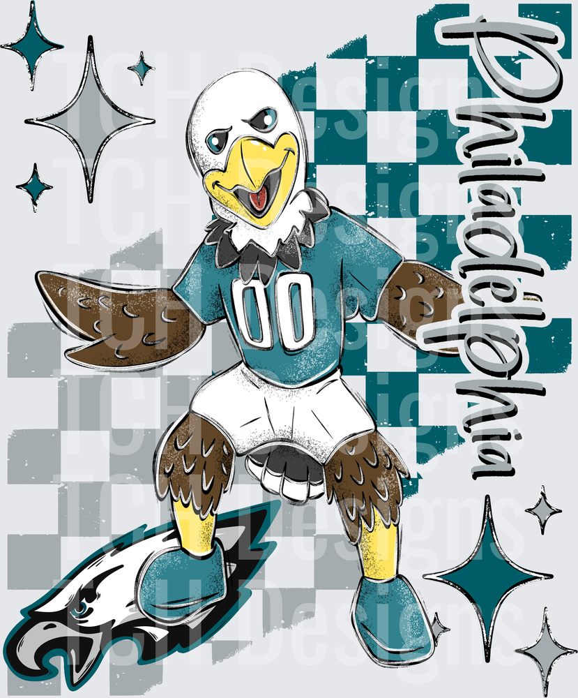P Eagles checkered