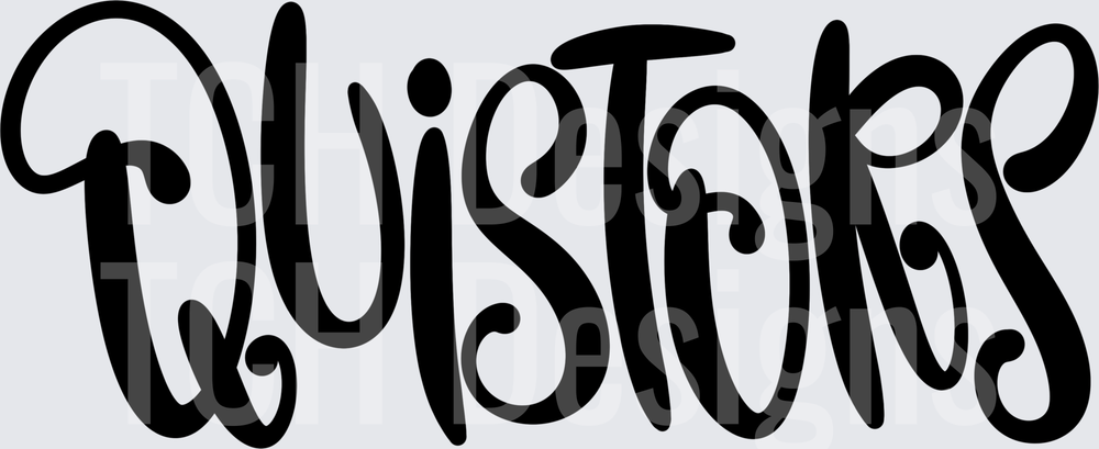 Quistors Bold Funky Retro Bubble Letter Word Art