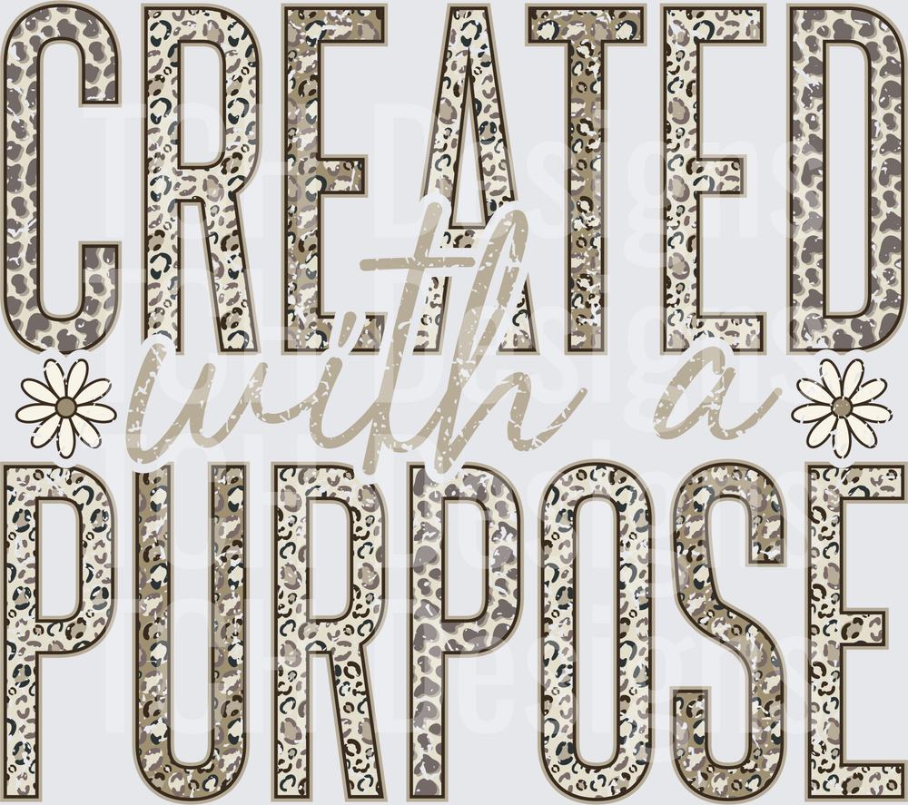 Created With A Purpose Leopard Print Daisy Design