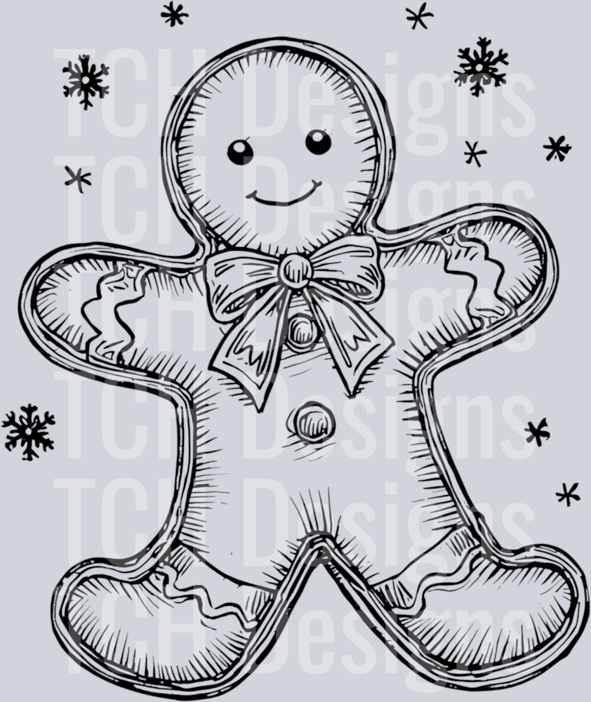 GINGERBREAD SKETCH BLACK