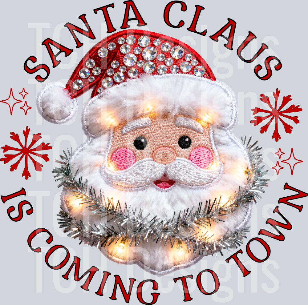 santa claus is coming to town faux fur_
