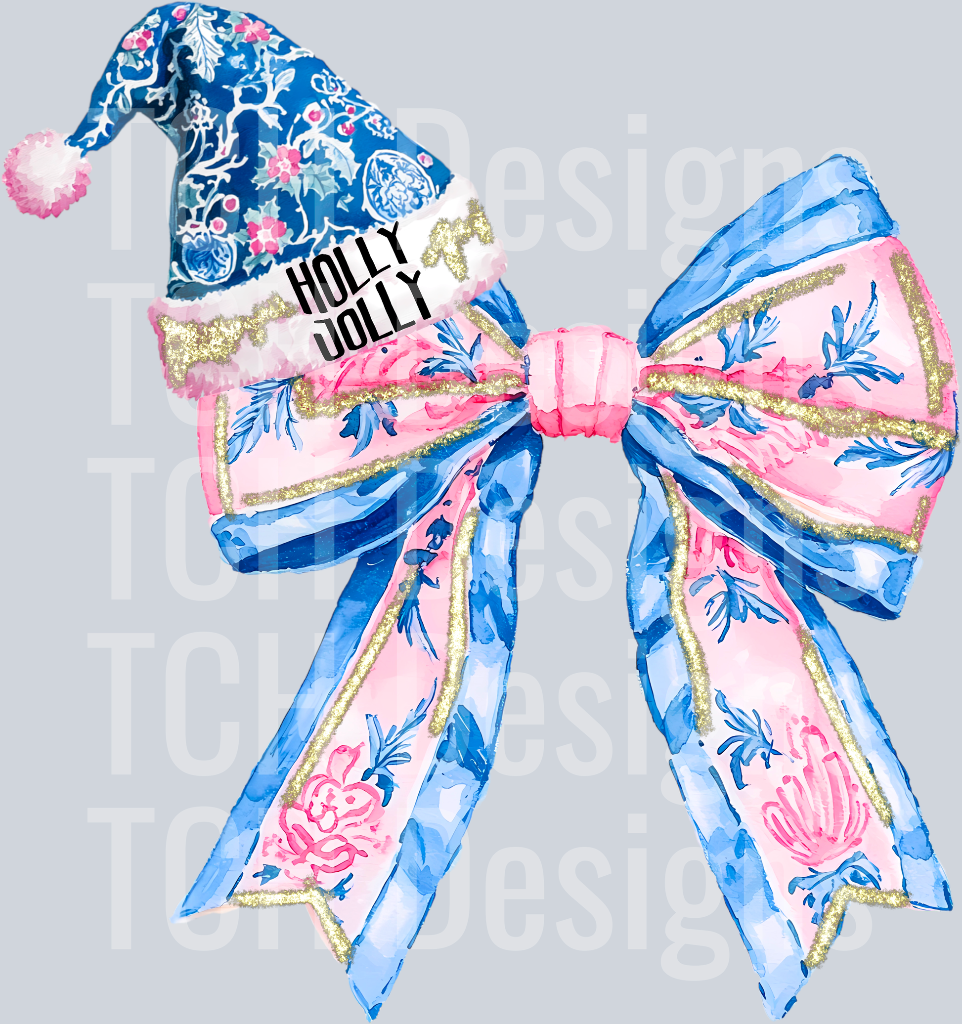 Holly jolly watercolor coquette