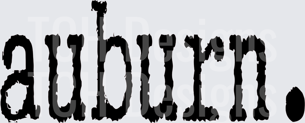 Auburn Distressed Grunge Text Lowercase Bold Typography