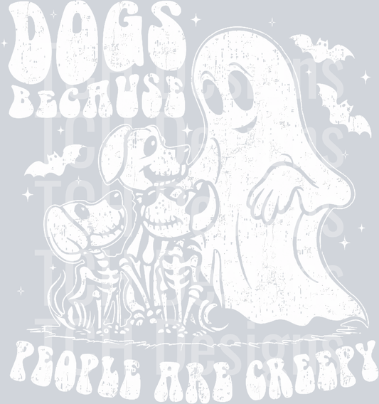 28 Dogs Because People Are Creepy Funny Halloween T-Shirt
