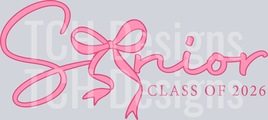 Front Senior 2026 Coquette bow