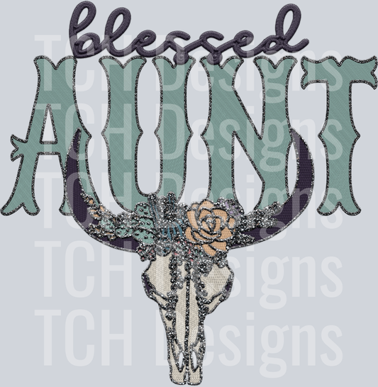 blessed blingy bull AUNT HWDS