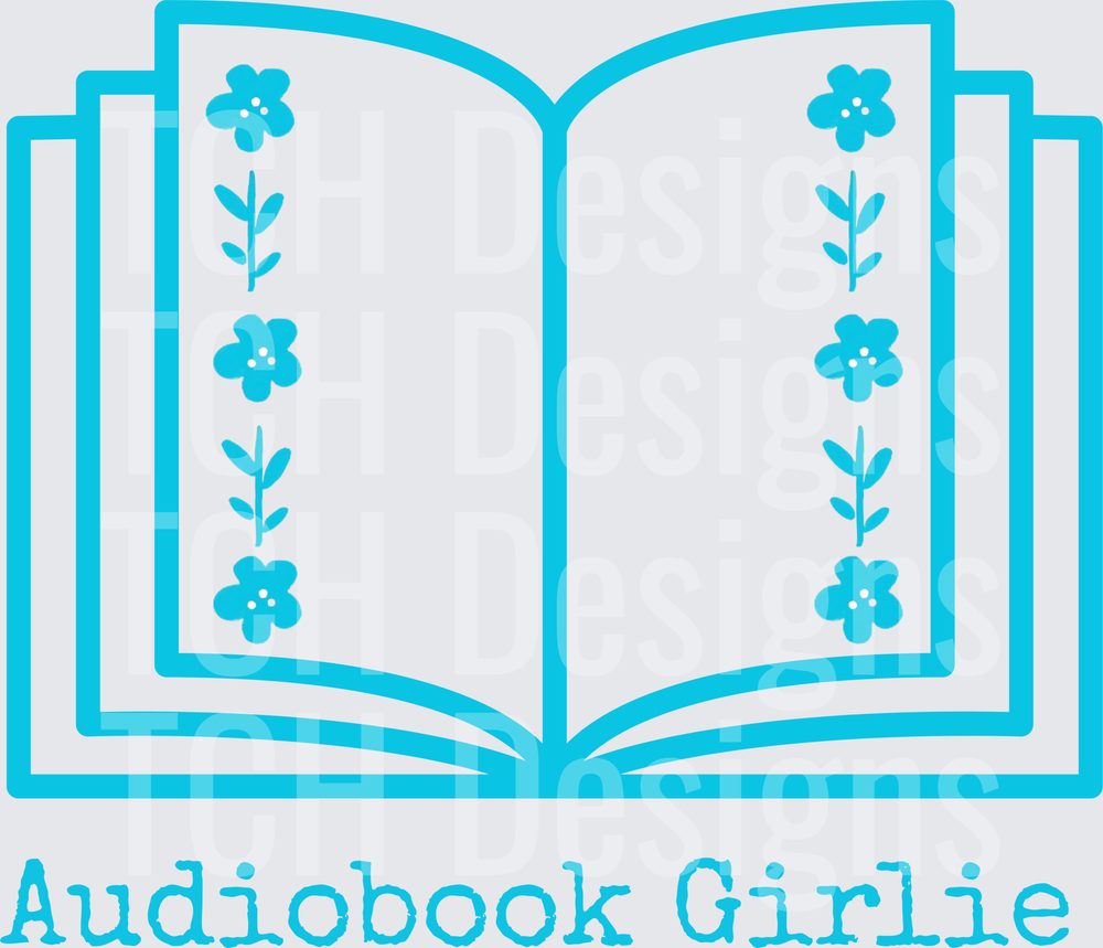 Audiobook Girlie Open Book Floral Reading Lover Design