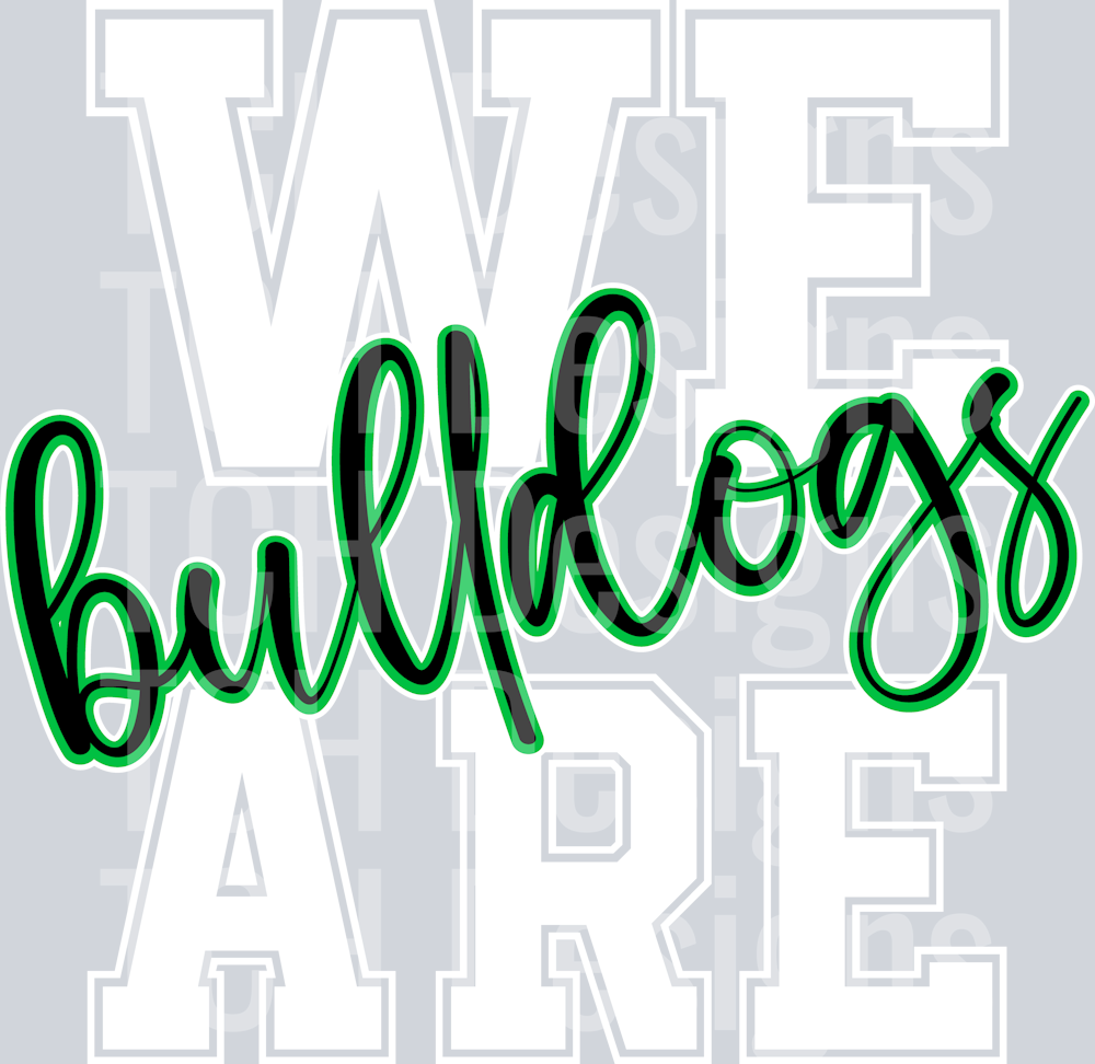 we are bulldogs white black
