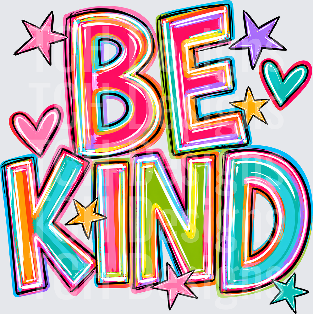 BE KIND COLORFUL STARS