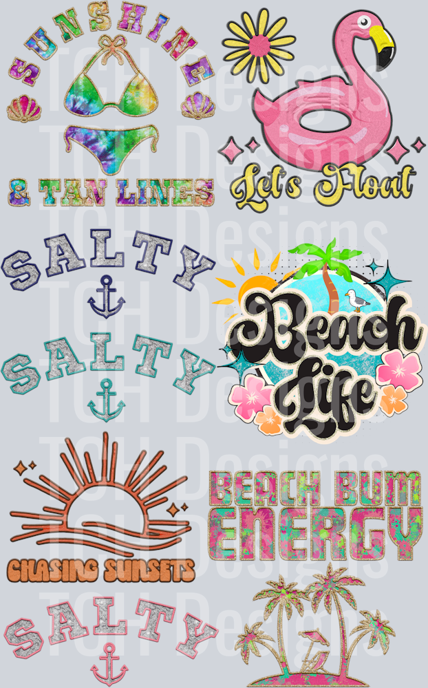 Salty Vibes 36 inch premade gangs