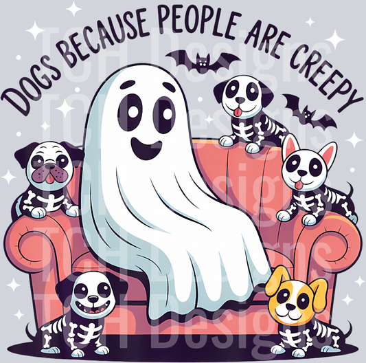13 Dogs Because People Are Creepy Ghost Funny Halloween T-Shirt