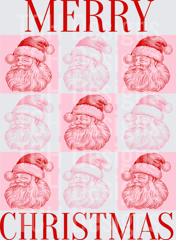 MERRY CHRISTMAS SANTA CHECKERED