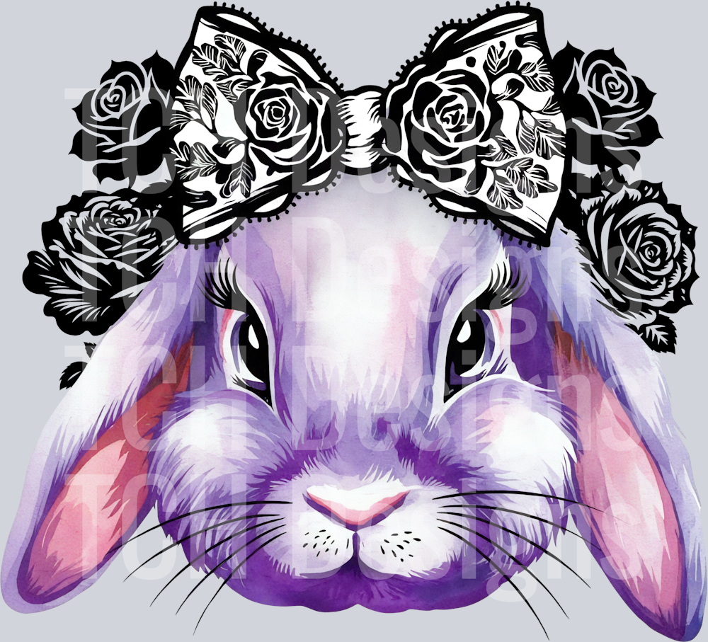 PurpleBunnyWithRoses