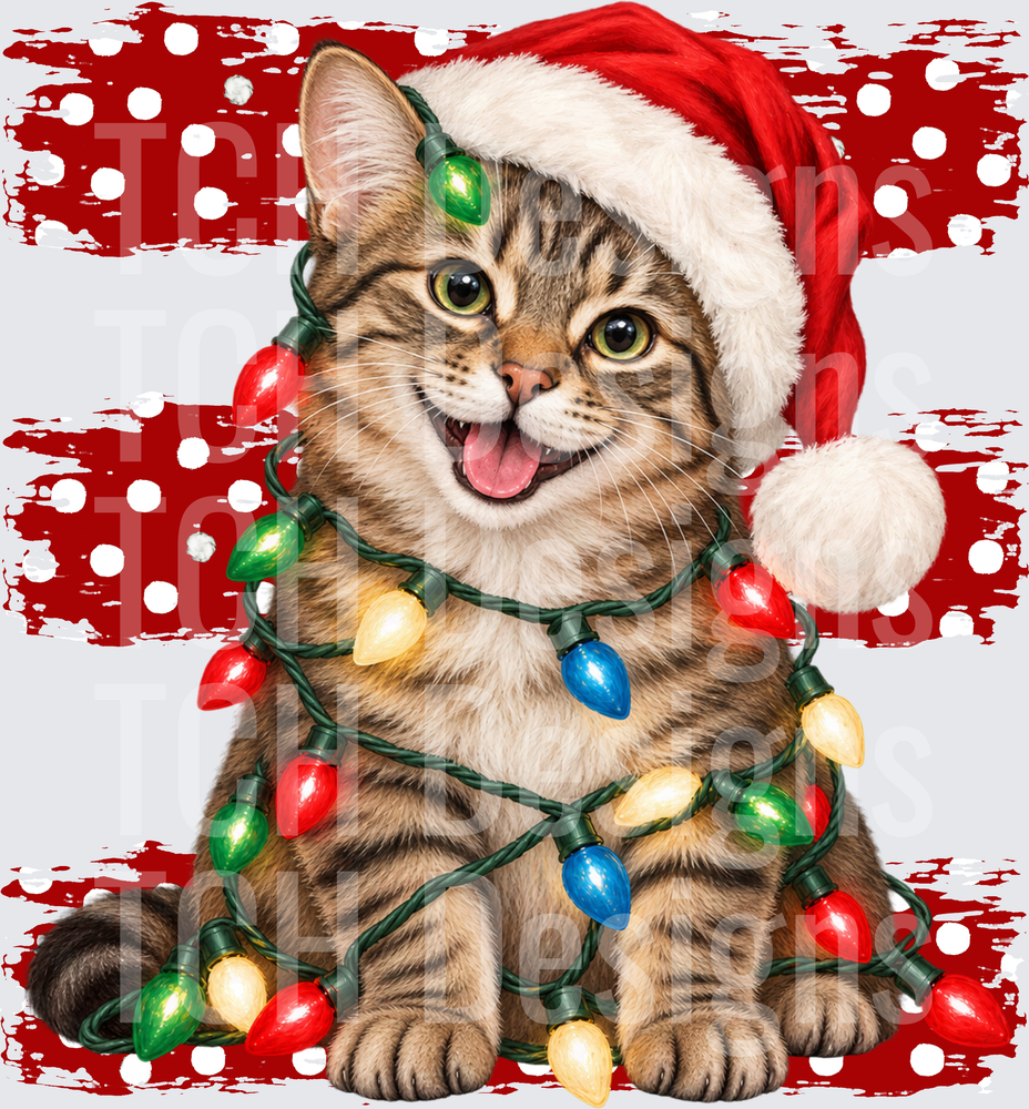 Cat with Santa Hat