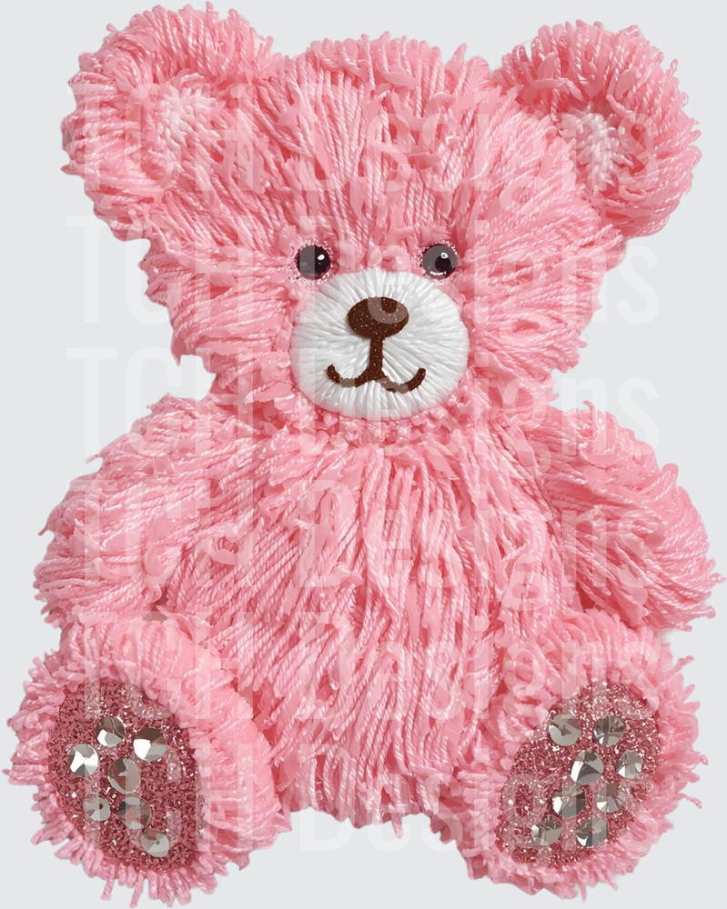PINK BEAR FAUX YARN