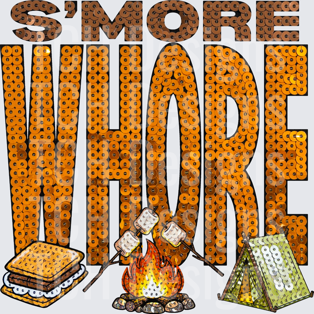 smore whore sequin hwds