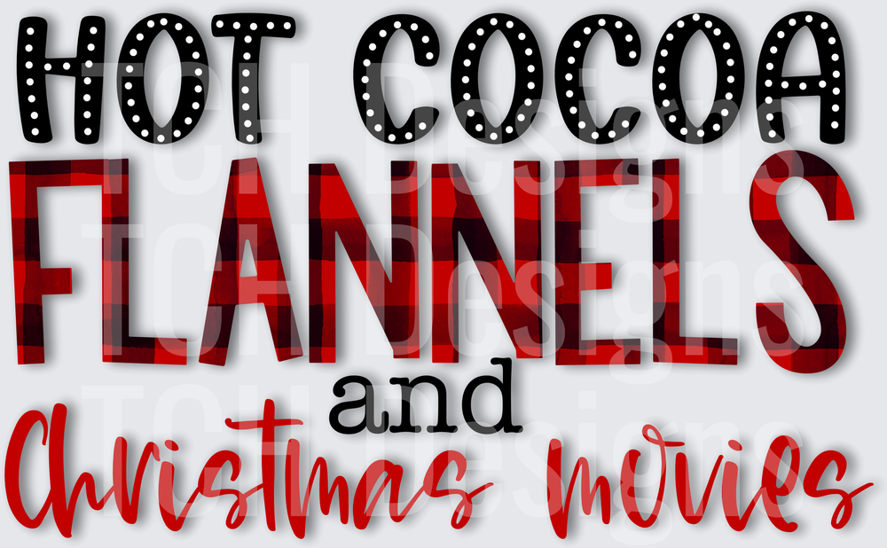 hot cocoa flannels christmas movies