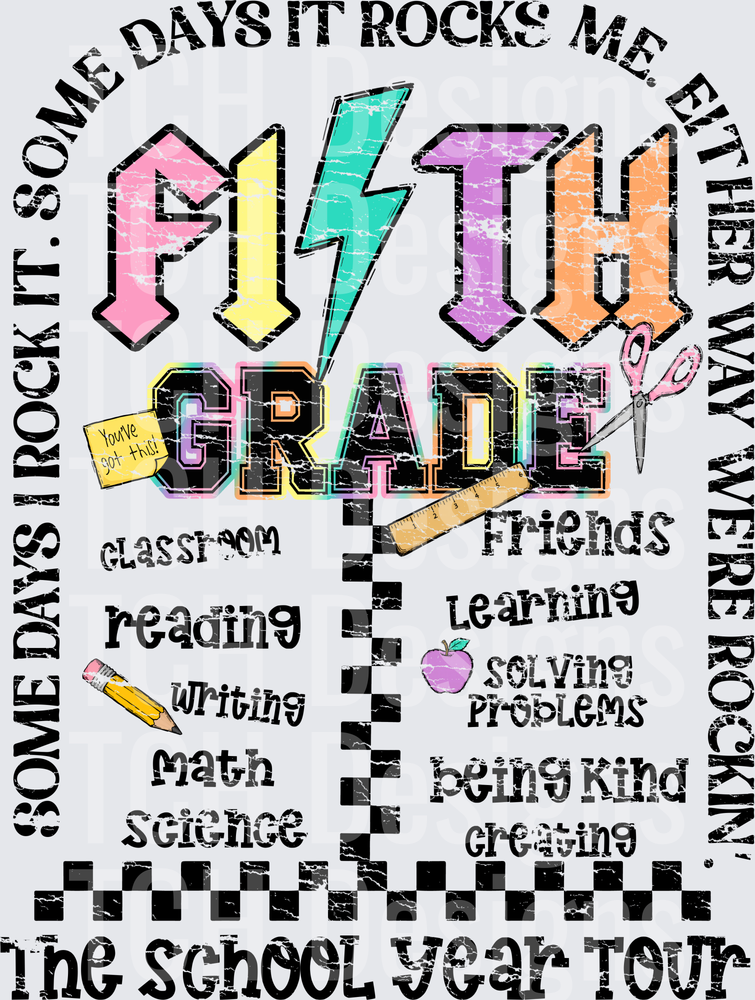 fifth grade distressed back