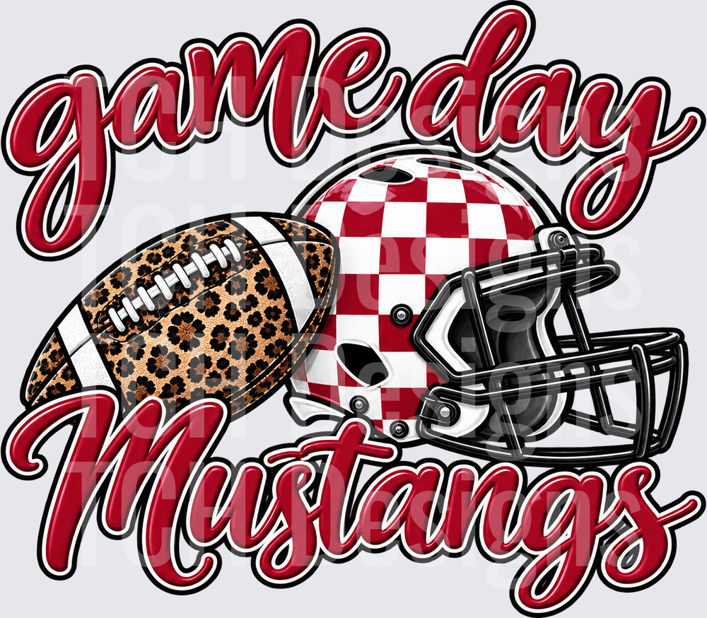 Checkered Game Day Mustangs