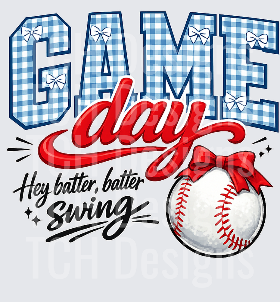Baseball Game Day Coquette Bow Png (1)