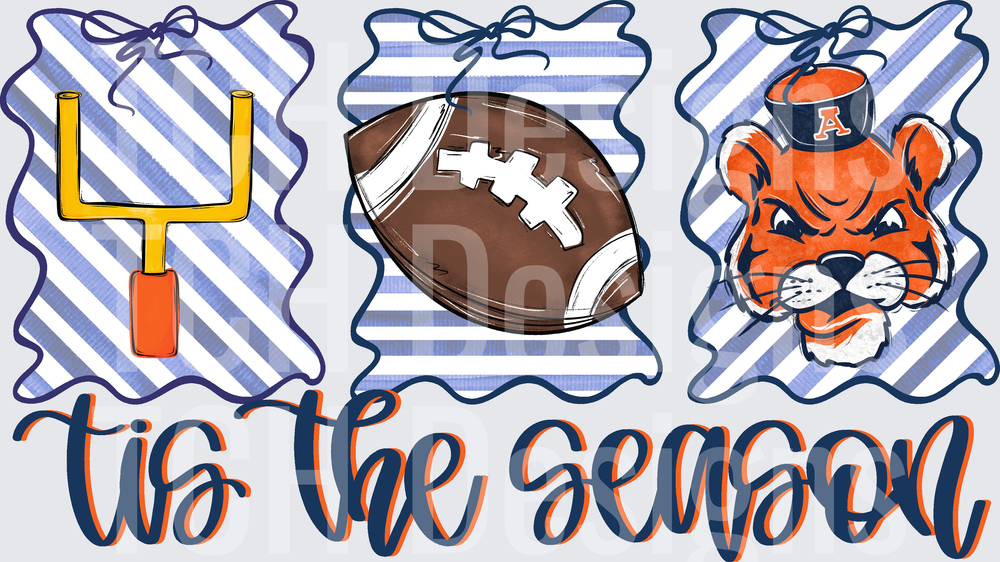 Tis The Season Auburn Tigers Football Goal Post Trio