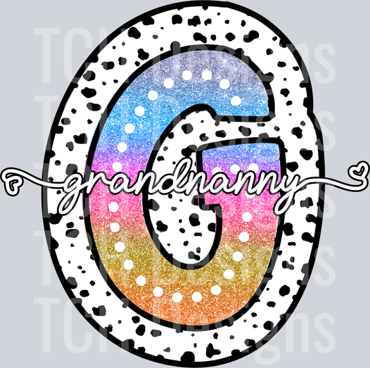 GRANDNANNY-TIE DYE DOTTIE NAMES