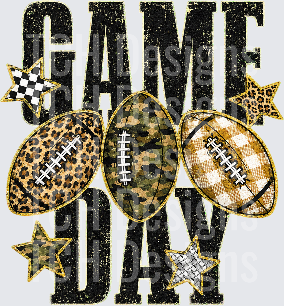 Game Day Leopard and Gingham