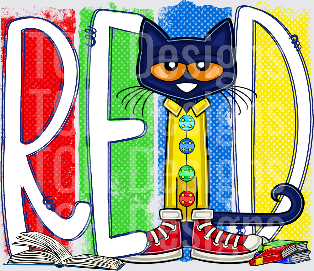 Pete the Cat READ Colorful Books Teacher Design