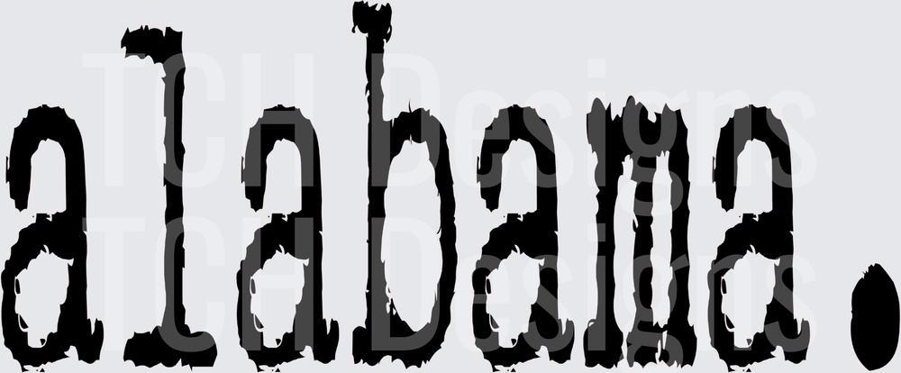 Alabama Distressed Dripping Horror Font Text Design