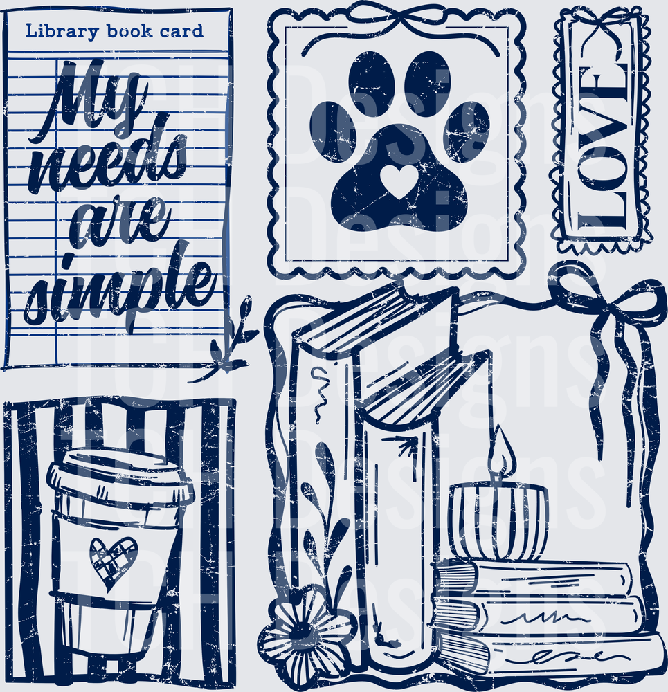 DISTRESSEDPawspostagestampBLUE