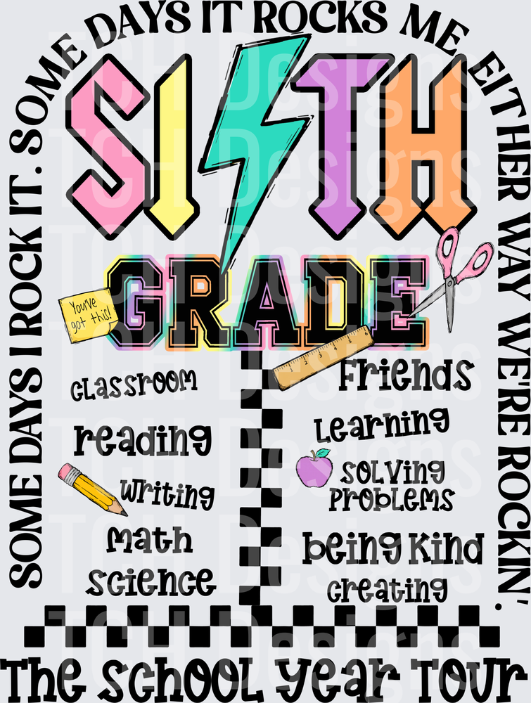 sixth grade clean back