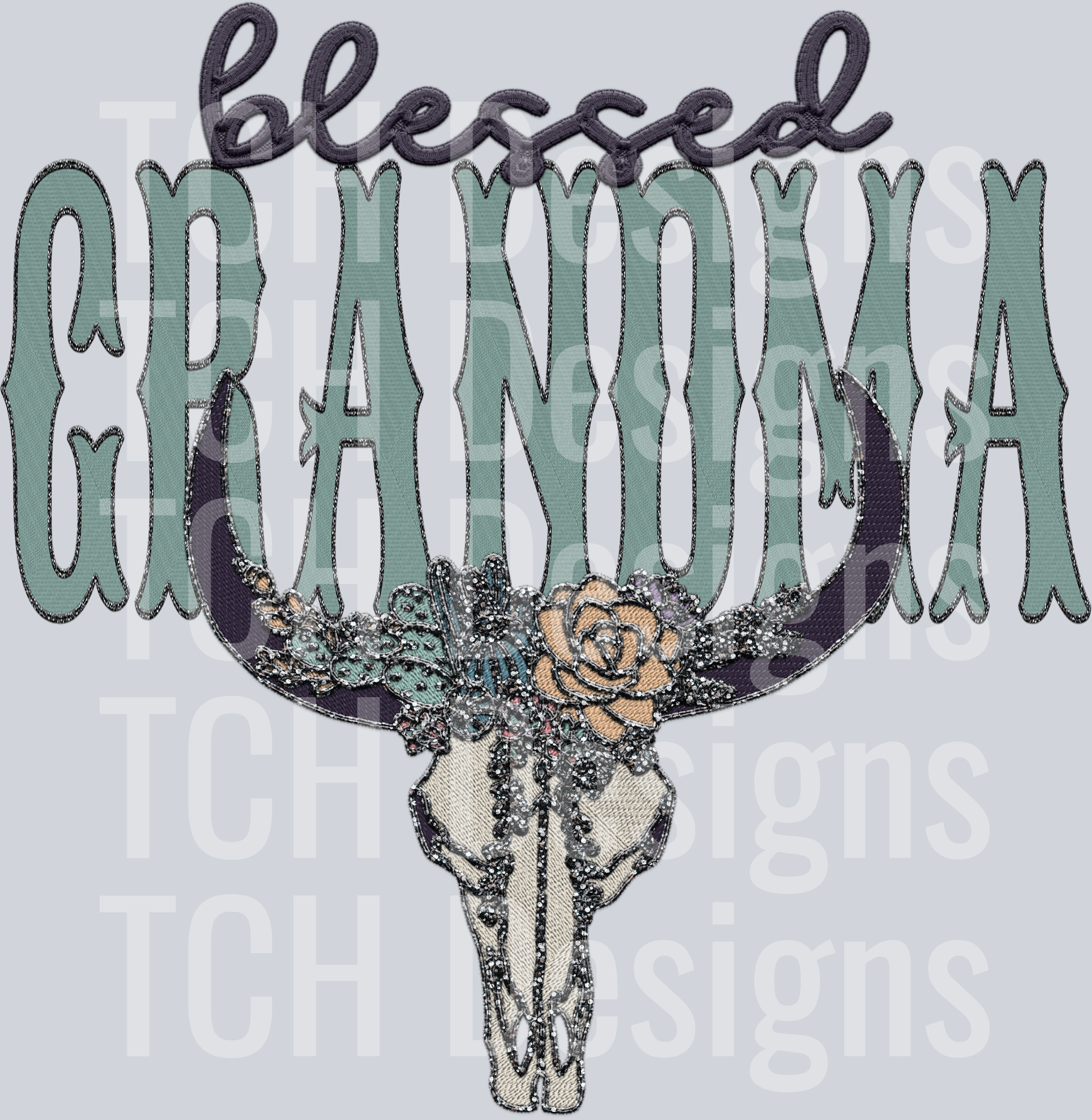 blessed blingy bull GRANDMA HWDS