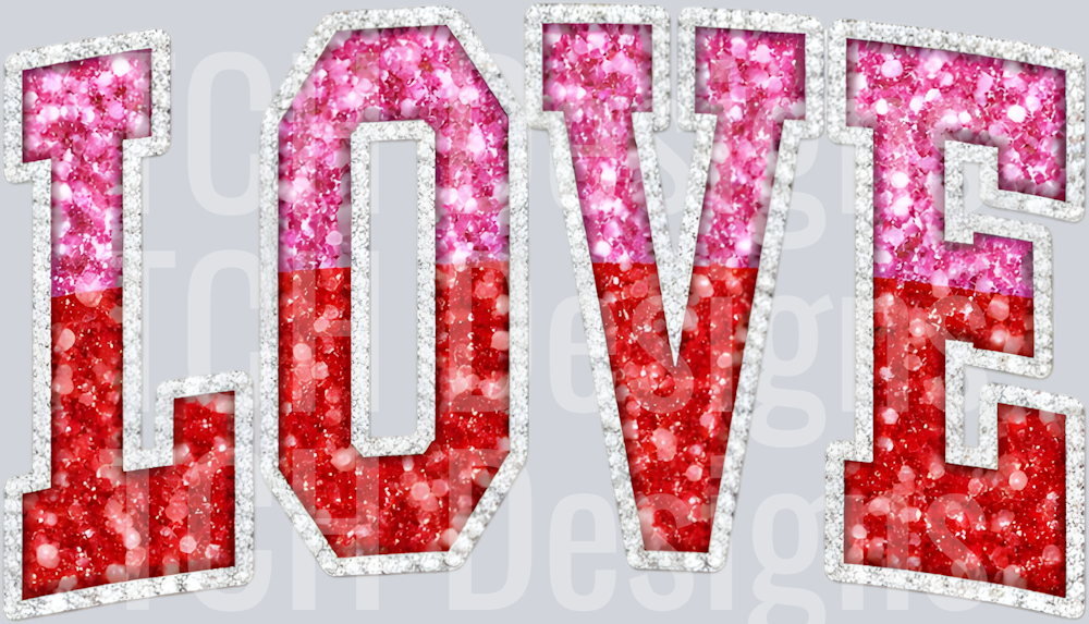 Loved Valentines Glitter Valentine Png