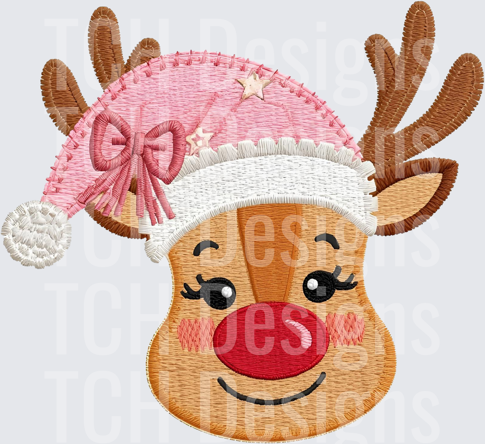 REINDEER PINK HAT