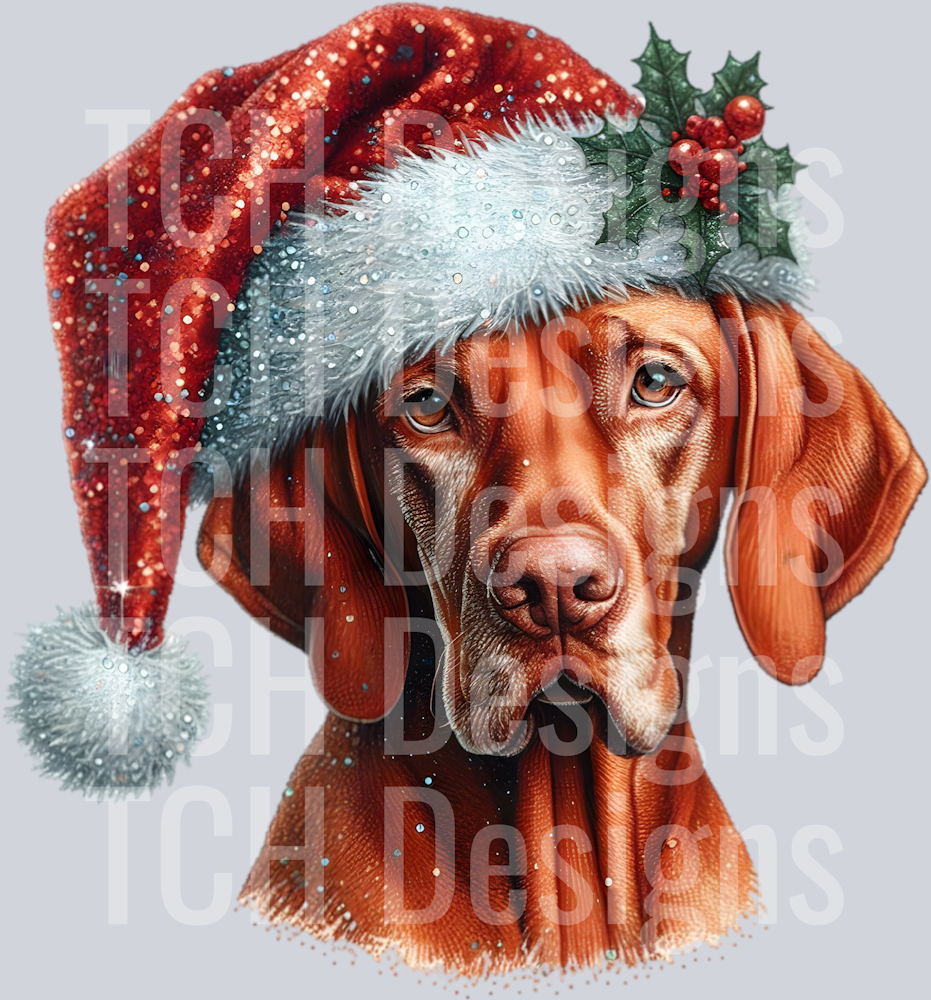 christmas vizsla